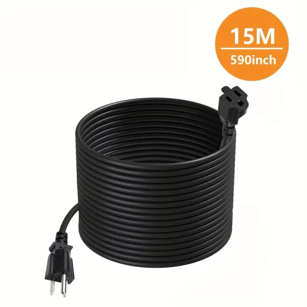 Sjt Cable Long Sjtw Cord Black 3 Prong Extension Cords Extension Cable Extension Lead Socket Great For Garden And Home