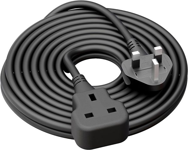 Heavy Duty Extension Lead Outdoor Extension Cord Long Power Strip Black Cable Single Plug Socket 13 Amp For Garden