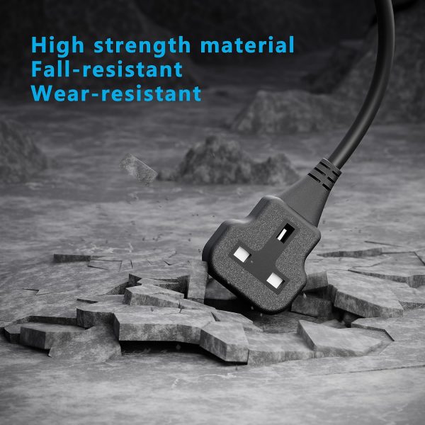 Heavy Duty Extension Lead Outdoor Extension Cord Long Power Strip Black Cable Single Plug Socket 13 Amp For Garden - 图片 4