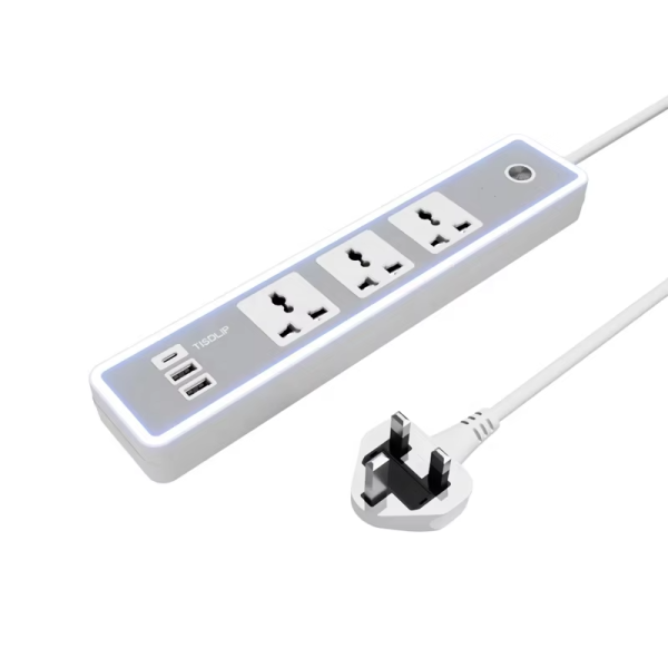 Wholesale Universal Electrical Multi Extension Socket Usb C Cable Electric Cord Strips 3 Outlets Power Strip