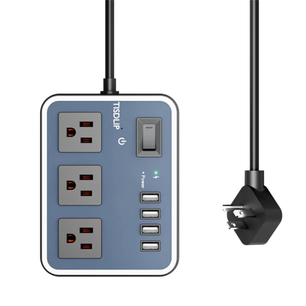 Factory Wholesale Usa Power Strip surge protector 4USB 3 outlet power strip