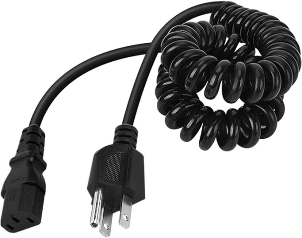 Nema 5-15p To C13 Coiled Extension Cords Curly Flex Cables Coilable Multicore Control Cable - 图片 4