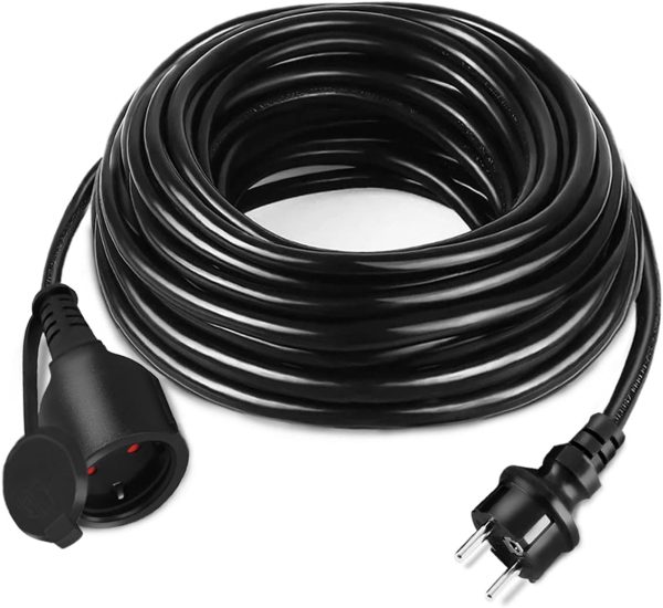 LIPWEL EU Standard IP44 Outdoor Extension Cord – Heavy-Duty Copper Wire Power Cable for Europe (Industrial Grade)
