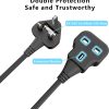 Heavy Duty Extension Lead Outdoor Extension Cord Long Power Strip Black Cable Single Plug Socket 13 Amp For Garden - 图片 8