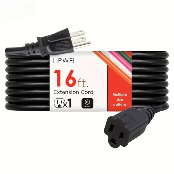 12 Gauge Outdoor Extension Cord 12/3 Sjtw Heavy Duty 3 Prong Ac Male Nema Female Copper 125v Etl Certified - 图片 5