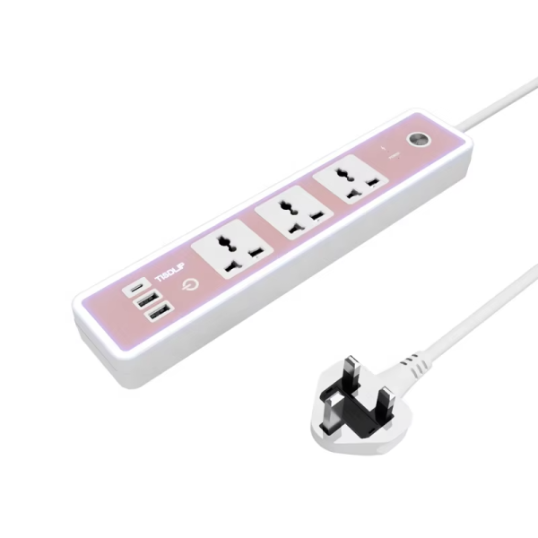 Wholesale Universal Electrical Multi Extension Socket Usb C Cable Electric Cord Strips 3 Outlets Power Strip - 图片 2