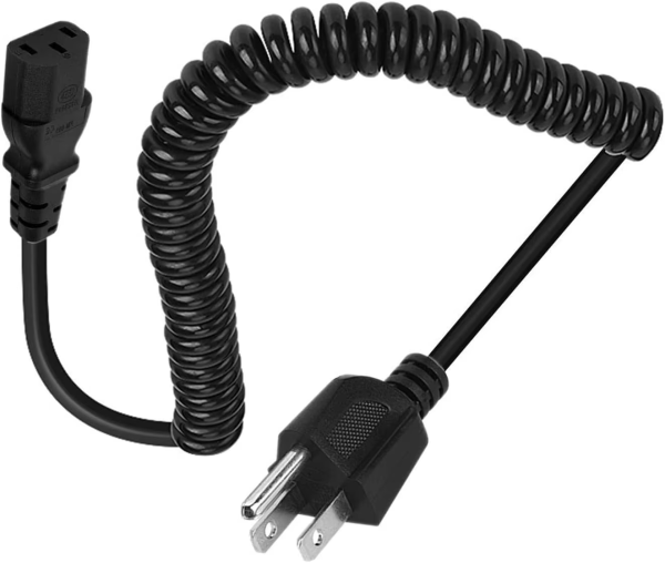 Nema 5-15p To C13 Coiled Extension Cords Curly Flex Cables Coilable Multicore Control Cable - 图片 2