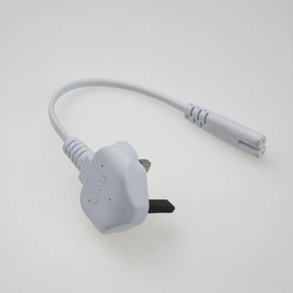 Wholesales 2 Pin Uk Fused Plug With Dummy Ground To Iec C7 Power Cord Uk Ac Figure-8 Power Cord - 图片 3