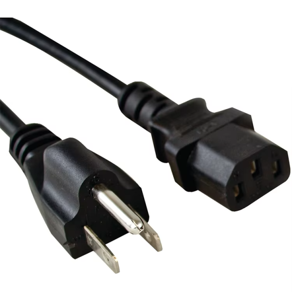 ETL Compliant Power Cord Nema 5-15p To Iec 60320 C13 18awg Svt 10a/1250w125v c13 power cable - 图片 3