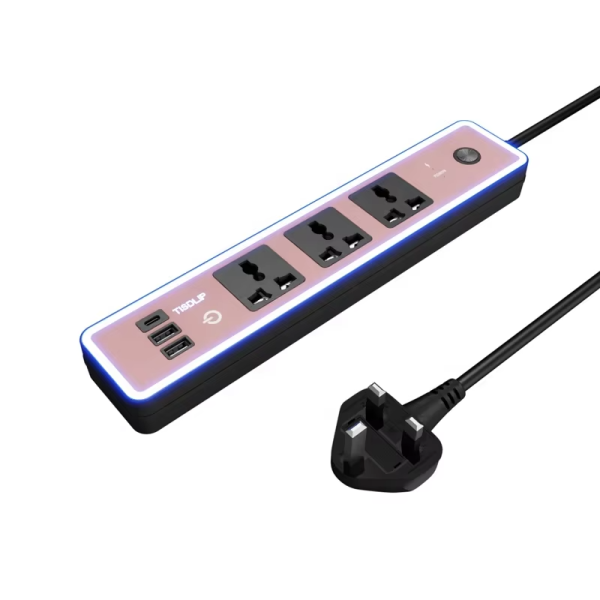 Wholesale Universal Electrical Multi Extension Socket Usb C Cable Electric Cord Strips 3 Outlets Power Strip - 图片 3