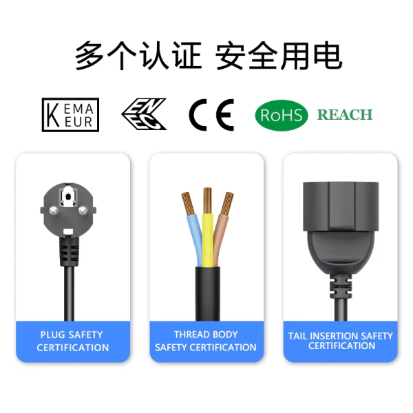 LIPWEL EU Standard IP44 Outdoor Extension Cord – Heavy-Duty Copper Wire Power Cable for Europe (Industrial Grade) - 图片 3