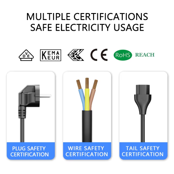 High Quality Europe Cee7/7 Plug To Iec C13 Power Cable Suitable For Use As A Europe Pc Computer Power Cord