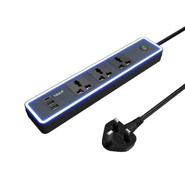 Wholesale Universal Electrical Multi Extension Socket Usb C Cable Electric Cord Strips 3 Outlets Power Strip - 图片 4