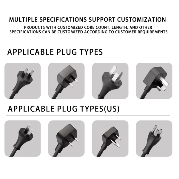 Iec C13 Coil Cord Cables Coiled Spiral Power Cable Extension Spring Cables With Eu Uk Plug - 图片 4