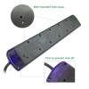 higher quality 6 Ways UK Extension Lead Cable Reel 6 FT Surge Protector Power Strip antifall power socket - 图片 4