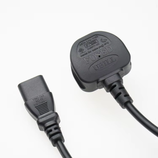 High Quality  With Fuse Uk Standard Ac Power Cord 3pin Plug Power Cable For Computer