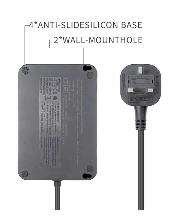 Hot Sale 250V 4 USB Port 3 Way UK Plug Socket Power Strip 4 AC Outlets Surge Protector Extension Socket - 图片 5