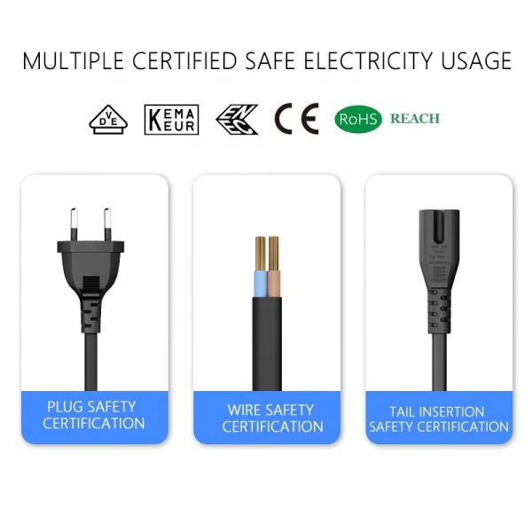 Wholesale Customized Length Brazil Power Cord BRA Plug IEC 13 Power Extension Cable for Household Appliances - 图片 4