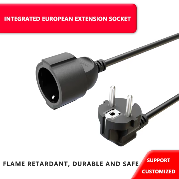 High Quality PVC/Rubber indoor Outdoor Extension Cable Maximum load 250 V/16 A max Current  Extension Cord - 图片 5