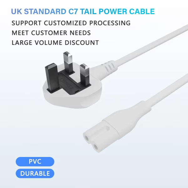 Power Cord 2 Pin UK Plug Power Cable Power Supply Cable For PC Computer Monitor Epson HP Printer TV - 图片 6